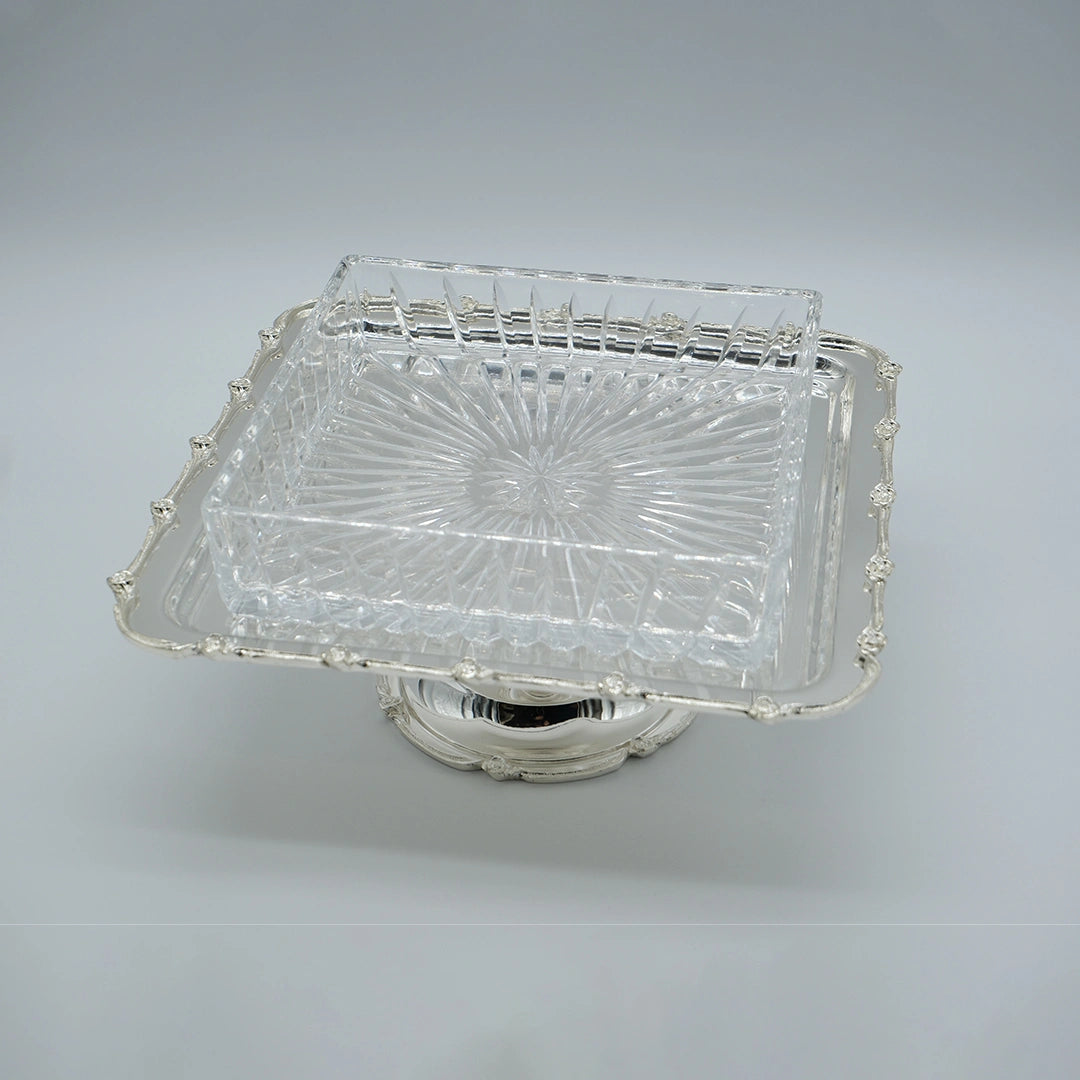 Regal Square Crystal Pedestal Bowl