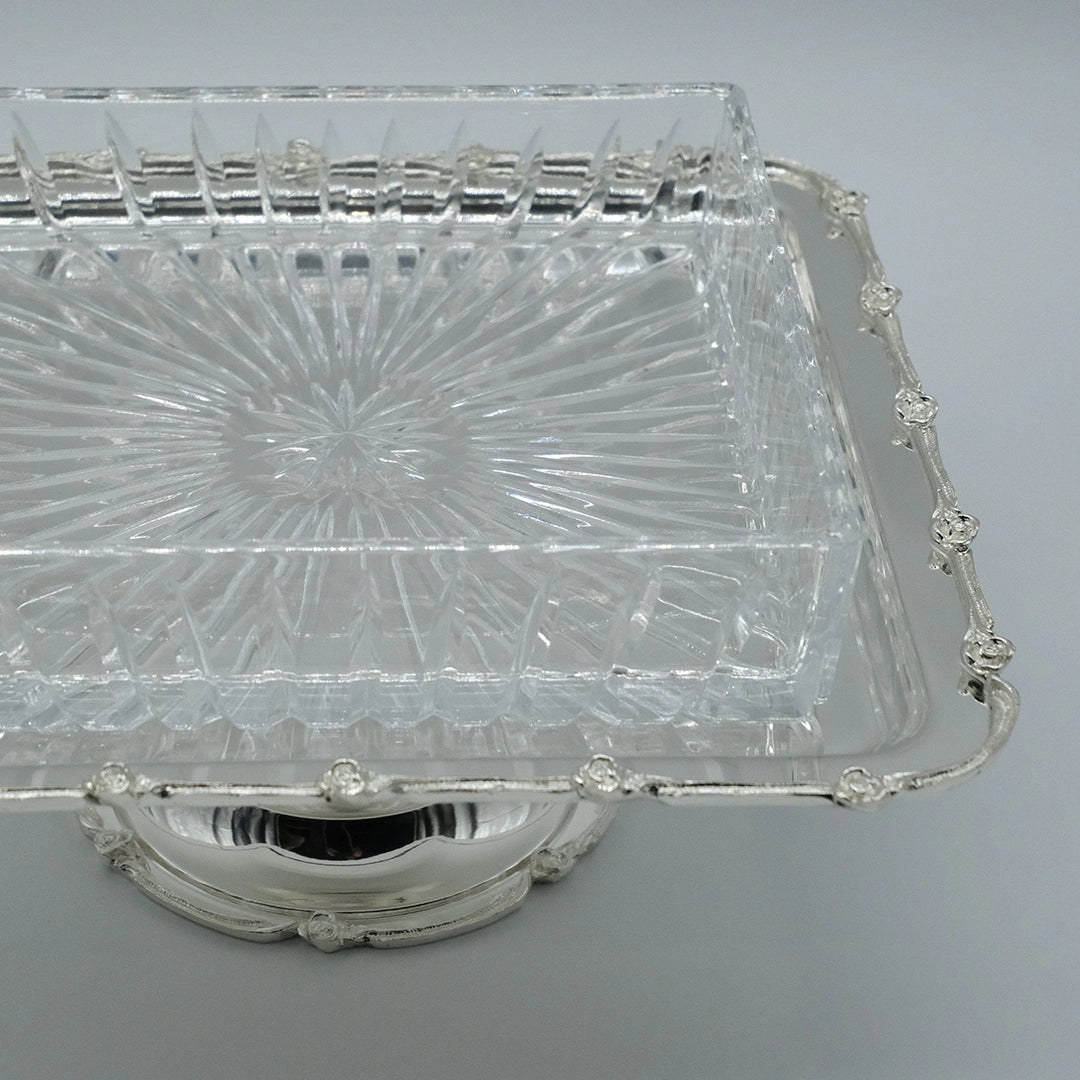 Regal Square Crystal Pedestal Bowl