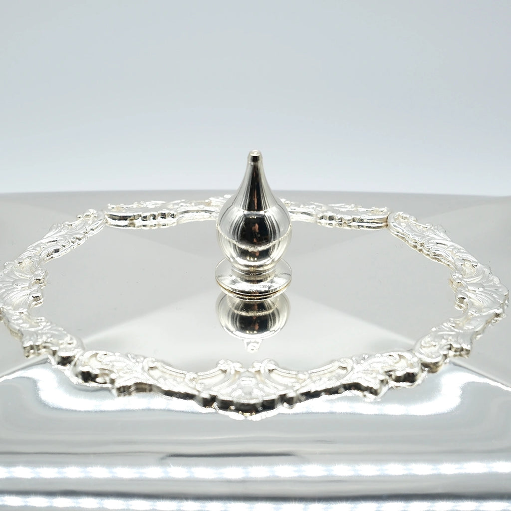 Royal Silver Plated Rectangular Chafing Dish with Decorative Trim