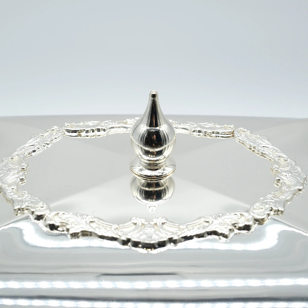 Royal Silver Plated Rectangular Chafing Dish with Decorative Trim