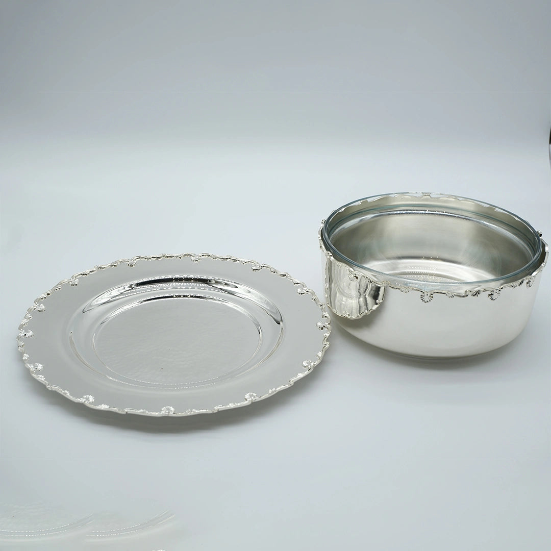 Imperial Silver Serving Bowl with Tray