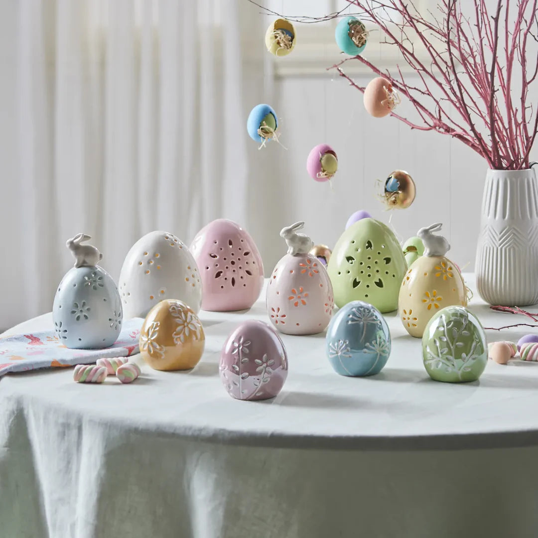 Easter Stoneware Decorative Trinket, 14cm, White