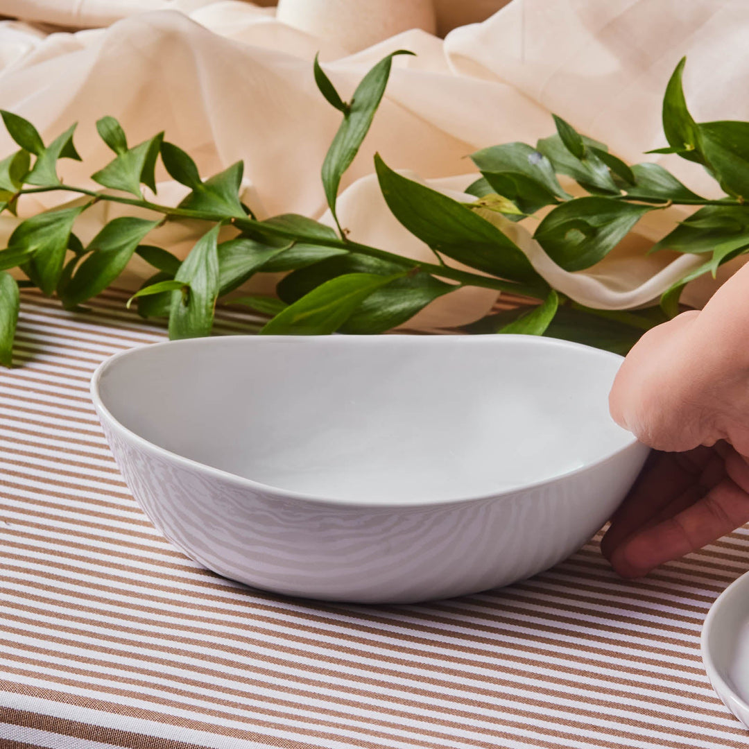 Epsilon Porcelain Pasta Bowl, 20cm, White