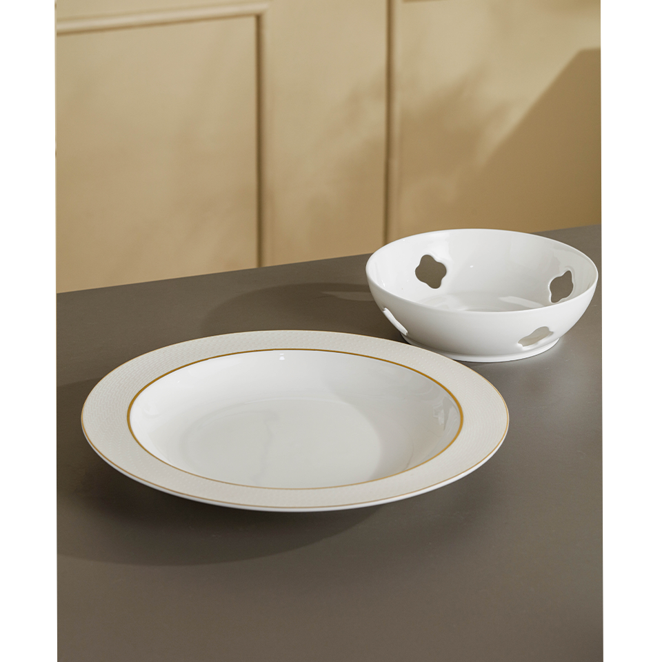 13.75" Deep Round Platter-Aurora Decals