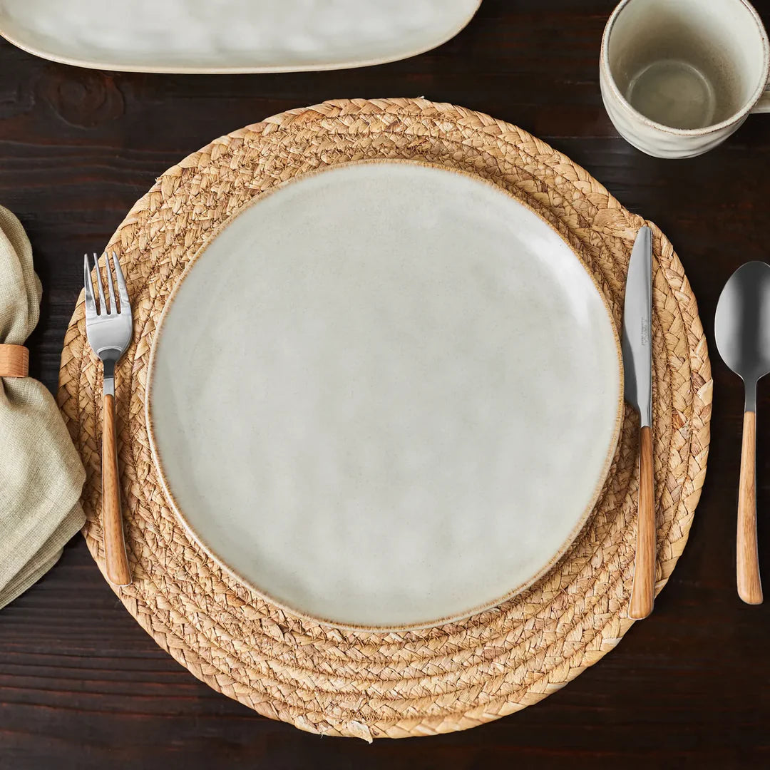 Aria Reactive Glaze Dinner Plate, 27cm, Beige