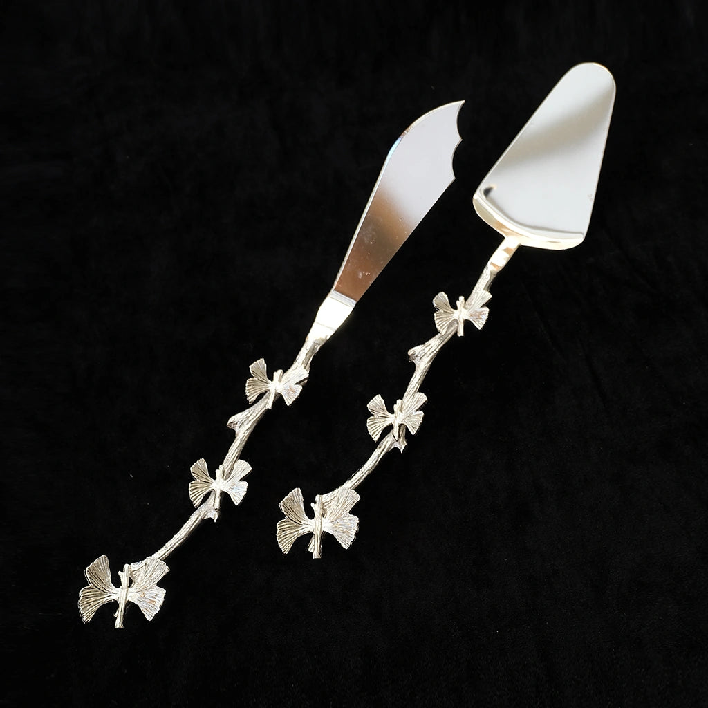 Silver Plated ButterFly Cake & Knife Set
