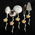 Golden Blossom Serving Utensil Set