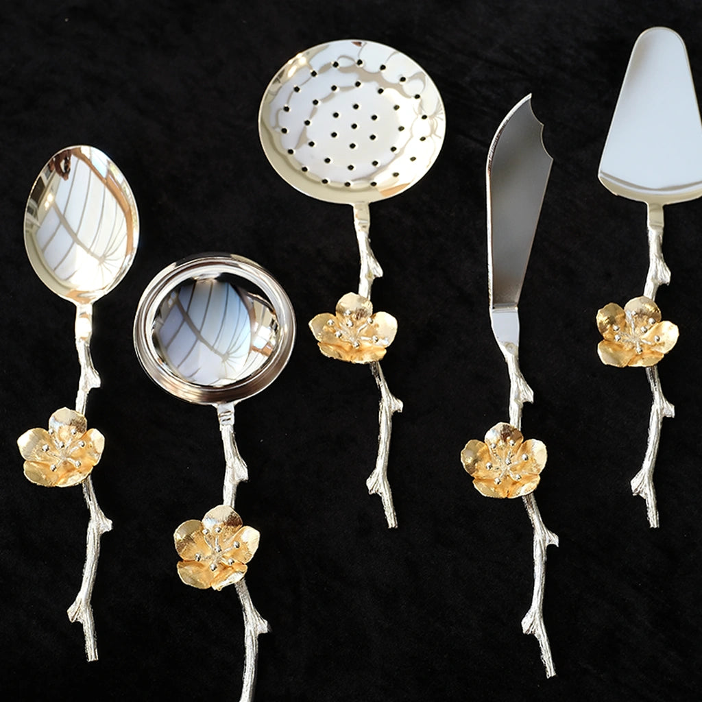 Silver Plated Blossom Serving Collection – 5 Pieces