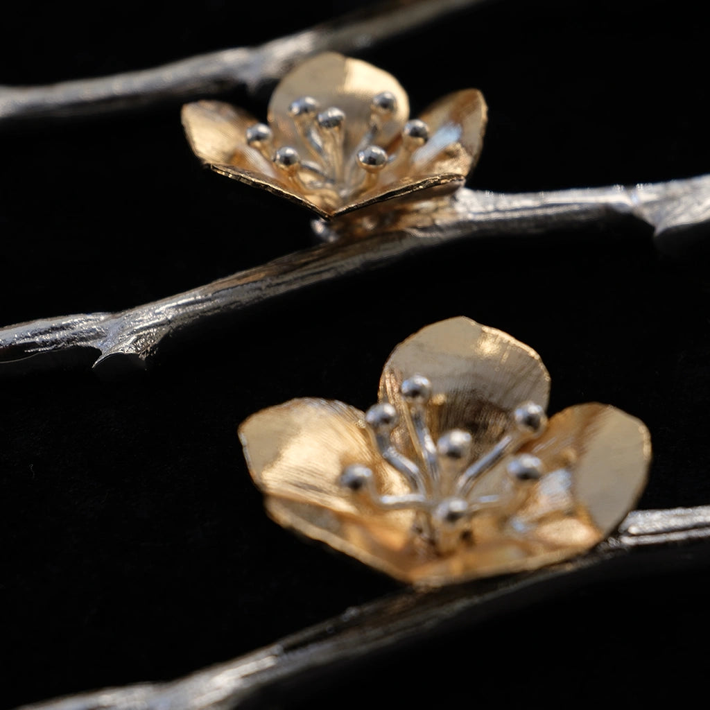 Golden Blossom Cake Server Set