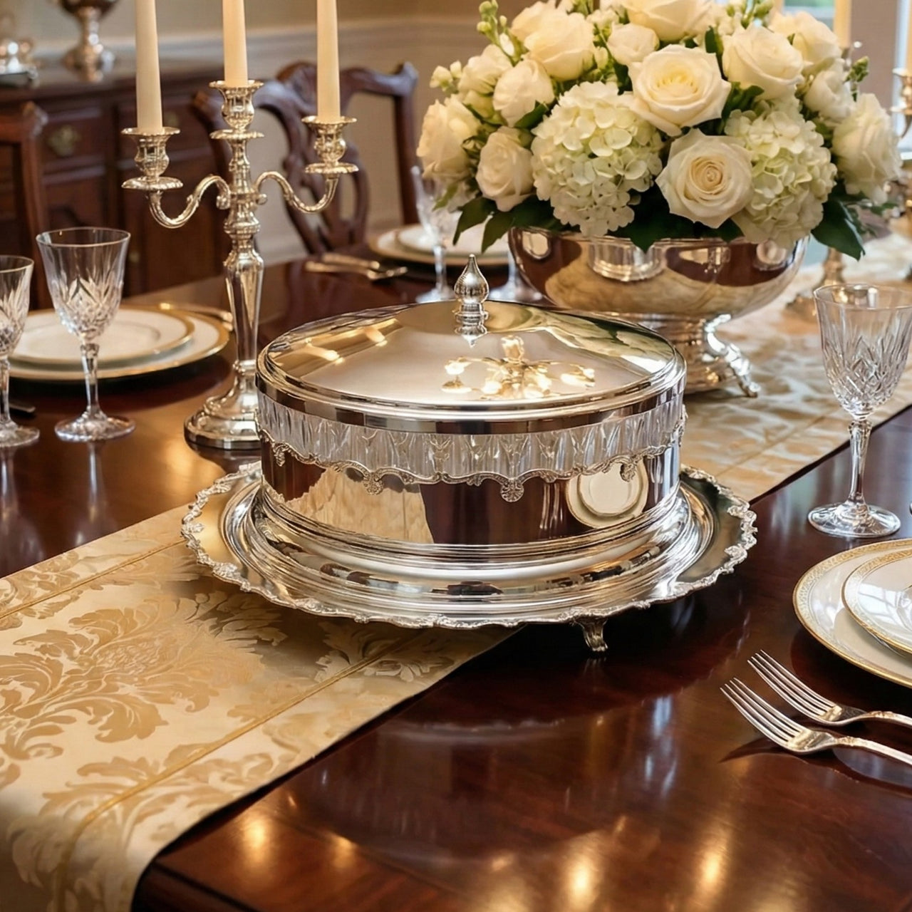 Imperial Silver Plated Serving Bowl with Dome Lid