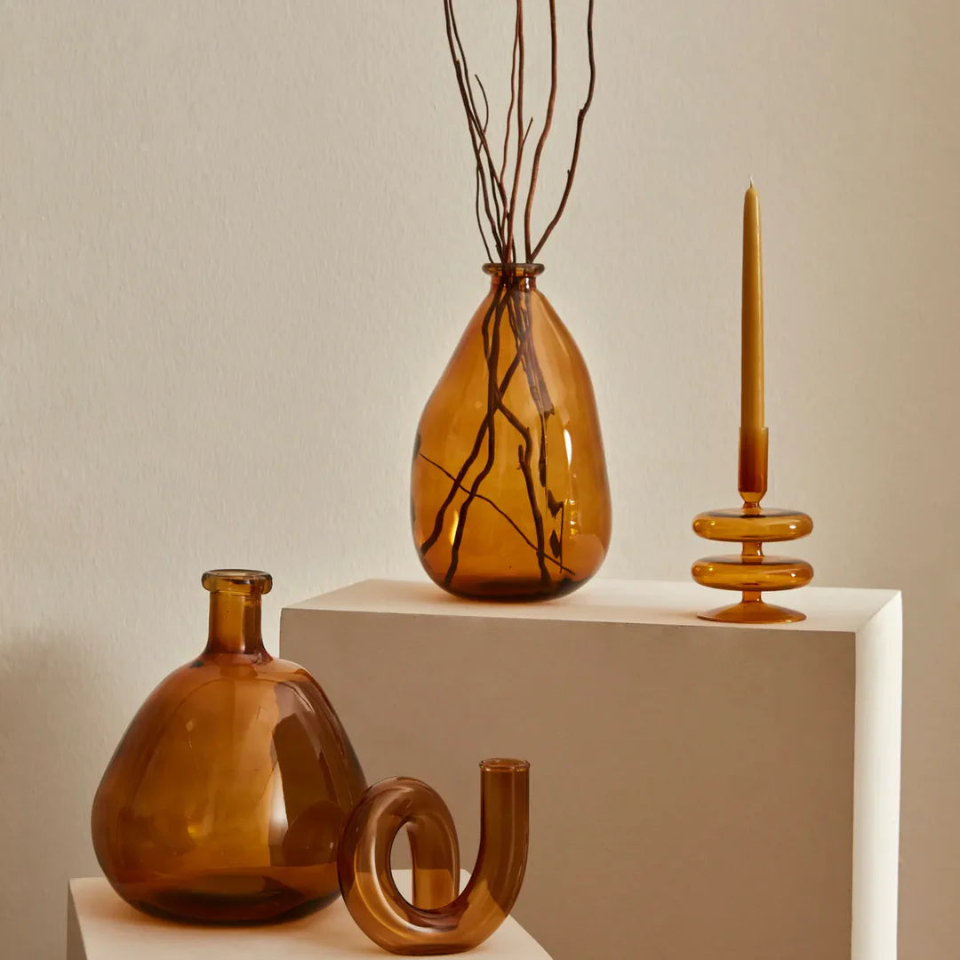 Home Loop Glass Decorative Trinket, 13cm, Bronze