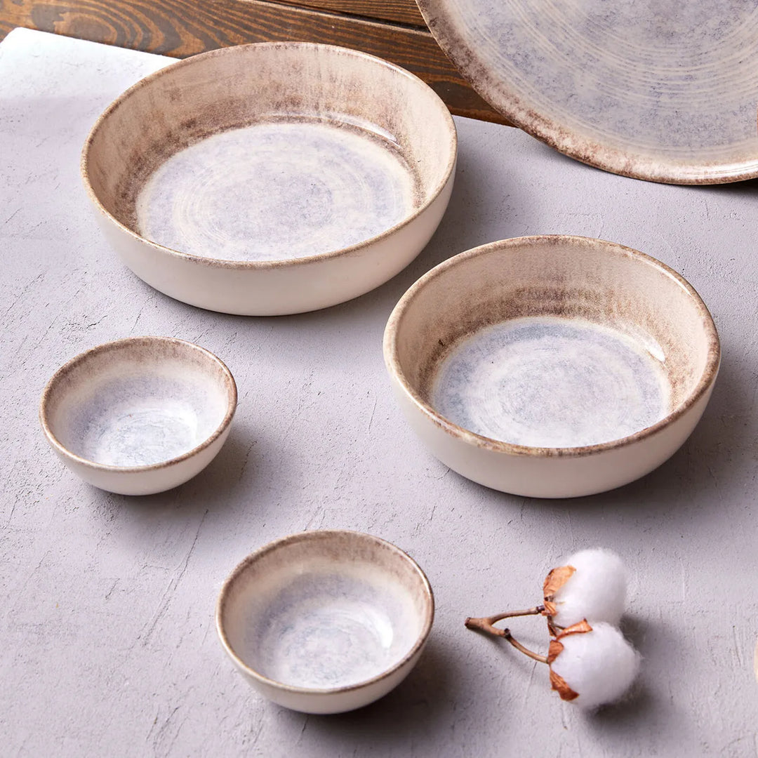 Ephesus Ceramic CerealSoup Bowl, 16cm, White Multi