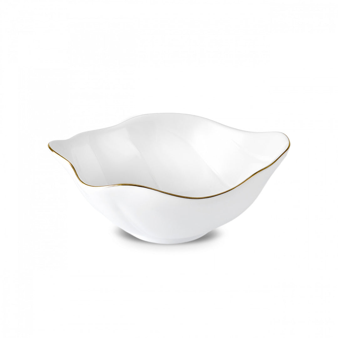 Anlı Bone China Bowl, Gold White
