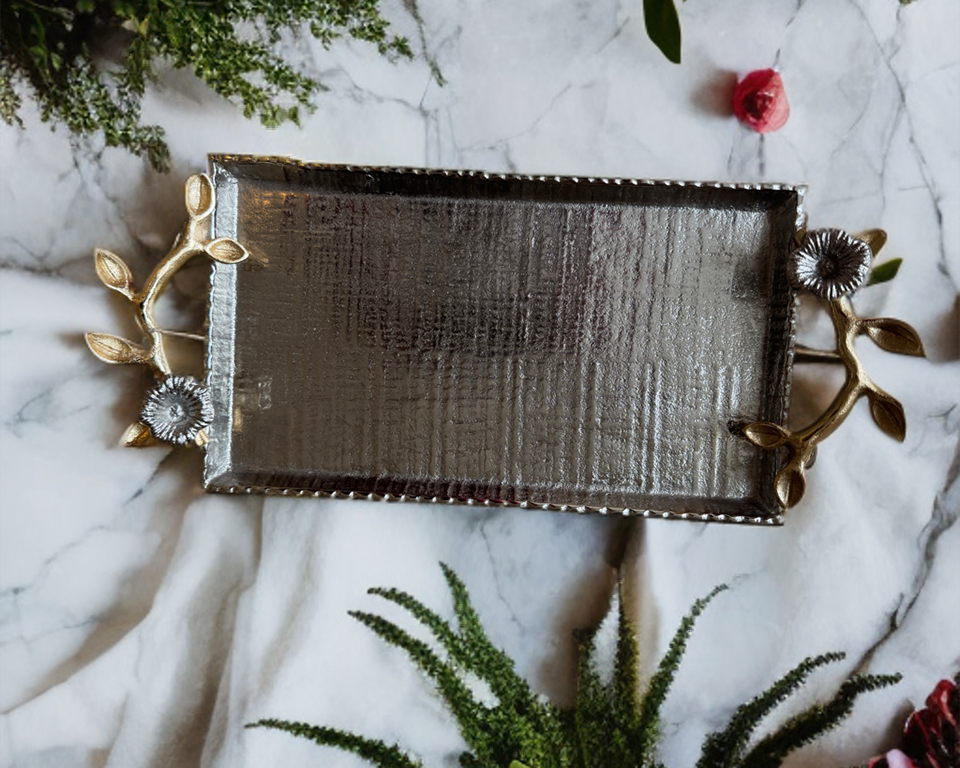 Rectangular Pewter Serving Tray